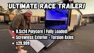 Polycore Race Trailer: Ultimate 8.5x24 Screwless Exterior Race Car Hauler | Renown Cargo Trailers