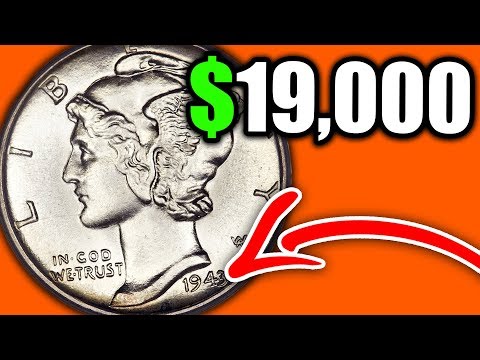 1943 MERCURY DIMES WORTH MONEY - SUPER RARE SILVER COINS WORTH MONEY!!