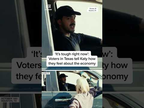 'It's tough right now': Voters in Texas tell Katy how they feel about the economy