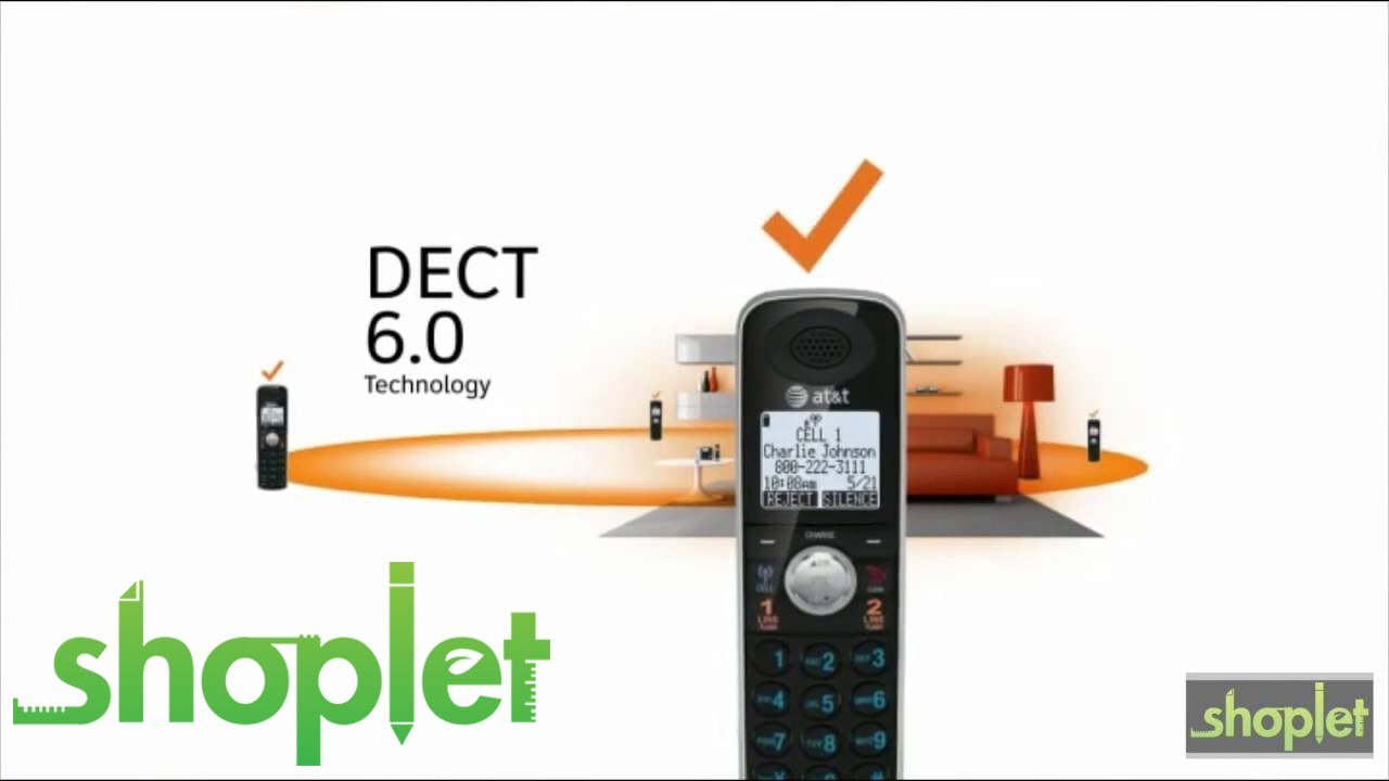 AT&T CL83215 2 Handset DECT 6.0 Cordless Phone With Digital Answering System Off