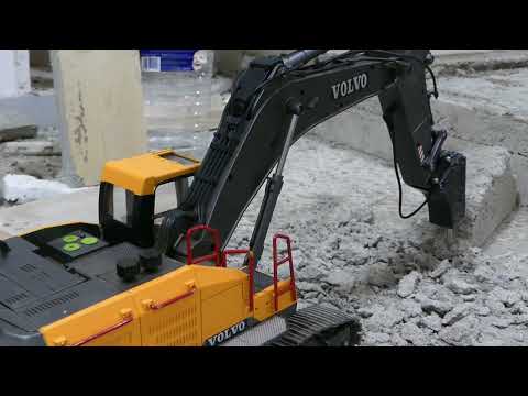 Volvo Huina 1593 RC Excavator | Hydraulic Hammer Breaking Concrete