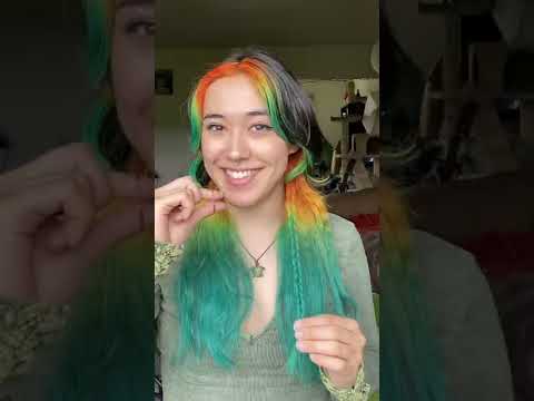 Tried Stacked Bubble Braids on Jellyfish Haircut...
