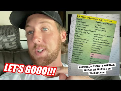 The Official 2.4 Hours of LeMullets Driver List is INSANE!!! (Indy Car, NASCAR, and NHRA Drivers!!!)