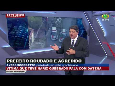 Após assalto, prefeito de Juquitiba fala com Datena