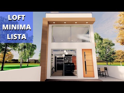 ✅PLANTA PRONTA DE CASA TIPO LOFT MINIMALISTA COM MEZANINO LOFT HOUSE TINYHOUSE 6X14