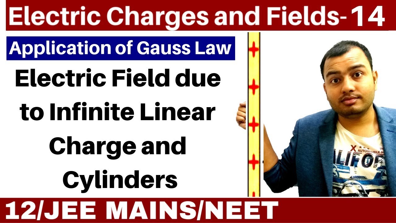 Electric Charges and Fields 14 | Electric Field due to Infinite linear Charge and Cylinders JEE/NEET