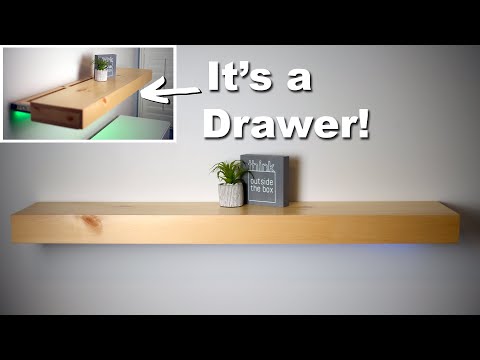 How to Make a Floating Shelf...That's Also a Hidden Drawer! Plan Available