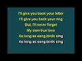 Joan Baez - Go away From My Window Karaoke