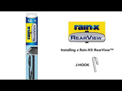 Rain-X RearView Rear Wiper Blade - Rear J-Hook Installation