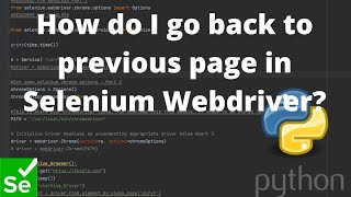 How do I go back to previous page in Selenium Webdriver?
