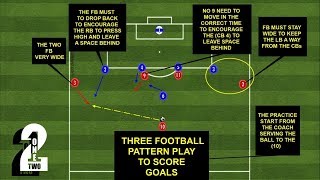 THREE PATTERN PLAY PRACTICE/FOOTBALL TRAINING PRACTICE