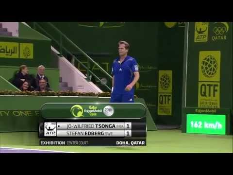 Legend Stefan Edberg vs. Jo-Wilfired Tsonga - 2012 Qatar Open