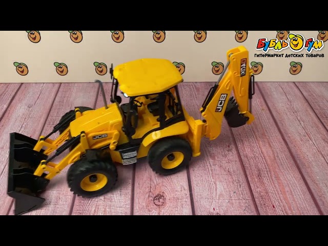 Экскаватор-погрузчик JCB 4CX р/у 1:20 акб - видео