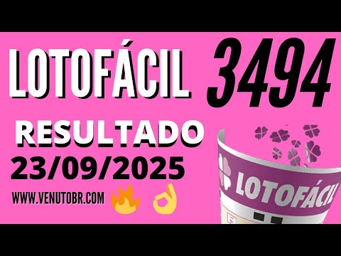 🍀 Resultado Lotofácil 3494