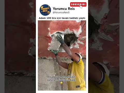 Adam 100 lira için tavan tadilatı yaptı