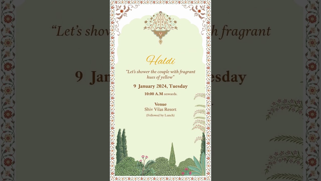 Pastel Pink Floral Wedding Invitation