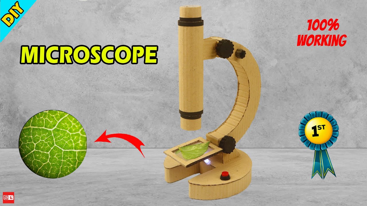 How to Make Microscope with Cardboard | Science project