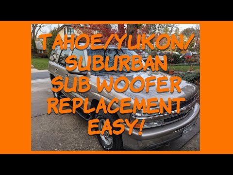 MB Quart DS1-204 Tahoe Yukon Suburban Subwoofer installation wiring replacement 2002 shallow depth