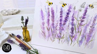 The Painting Game-Changer I Use Most → Loose Watercolor Lavender Flower Tutorial