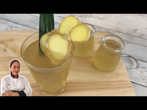 Thai Welcome Drink "Ginger Juice Recipe " and Help increase Milk Supply Naturally •ThaiChef Food