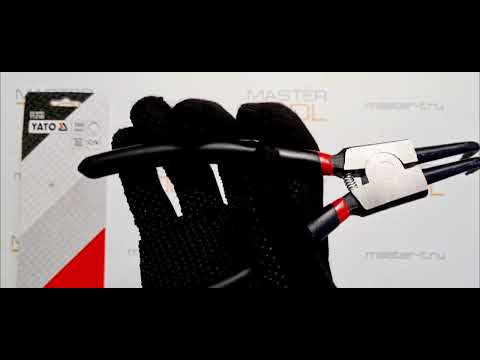 Съемник стопорных колец 200 мм YATO, загнутые, расжимной инструмент Съемник стопорных колец 200 мм YATO, загнутые, расжимной инструмент