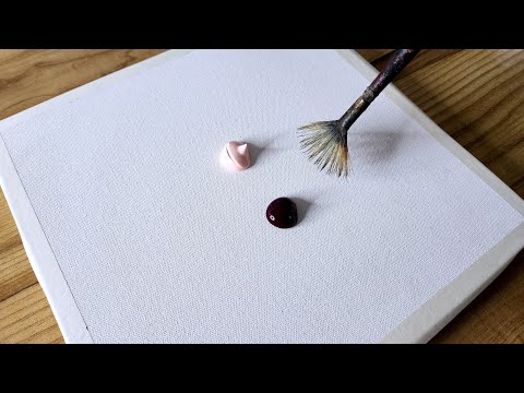 Simple Landscape Painting For Beginners / Only Using Two Colors / Daily Art 2023 / Day#50