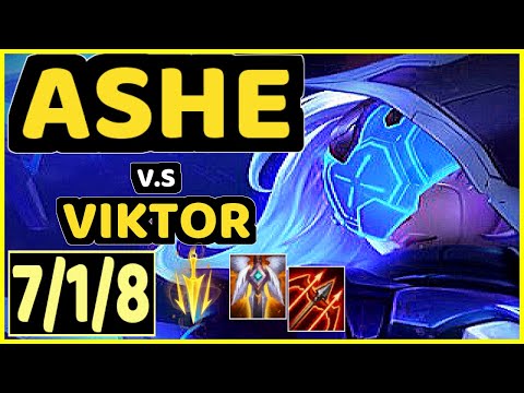 HENA (ASHE) vs VIKTOR - 7/1/8 KDA BOTTOM ADC CHALLENGER GAMEPLAY - KR