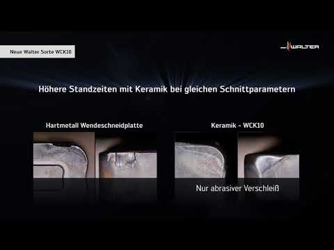 Walter-tools SI3N4 kerámiaminőség WCK10 – Gyors és termelékeny öntöttvasban DEU