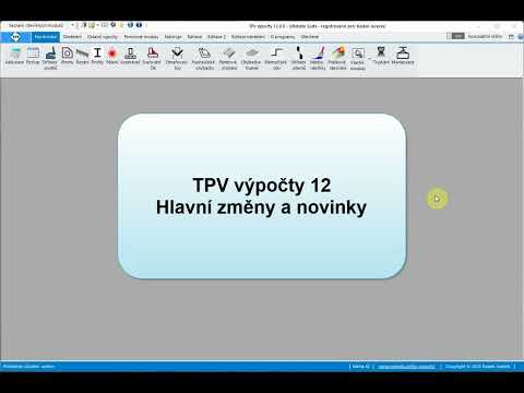 TPV výpočty 12 - stručný přehled novinek