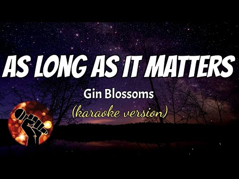 AS LONG AS IT MATTERS - GIN BLOSSOMS (karaoke version)