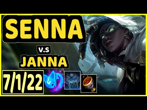 HOLYPHOENIX (SENNA) vs JANNA - 7/1/22 KDA BOTTOM SUPPORT CHALLENGER GAMEPLAY - EUW