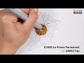 Marvy Uchida Permanentiniai markeriai teptukiniu antgaliu "Le Plume Permanent" #3000-36A 36 vnt.