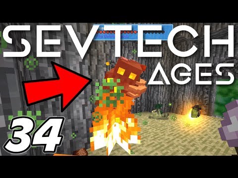 BURNING and BASHING MOBS with MAGIC SHIELDS - Minecraft Sevtech: Ages Ep 34