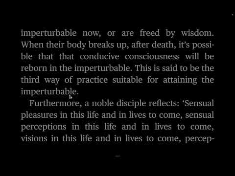“Conducive to the Imperturbable” MN 106. Audiobook with text. Tr. Bhikku Sujato. r. Angus Cargill