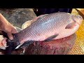 Amazing Cutting Skills!!  Giant Rohu Fish Cutting & Chopping By Expert Fish Cutter