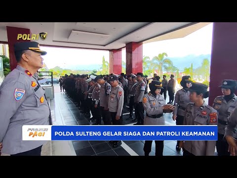 POLDA SULTENG SIAGA DAN PATROLI KEAMANAN PERINGATI 1 TAHUN KABINET MERAH PUTIH