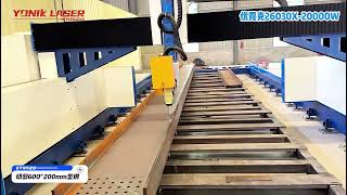 Download lagu 26030 XH beam cutting line customer site 20000W 600*200mm profile, 200*150mm square tube mp3
