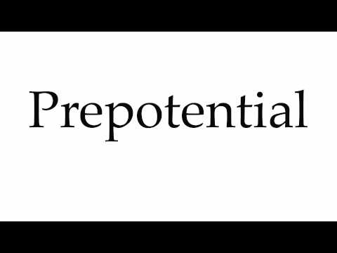 How to Pronounce Prepotential