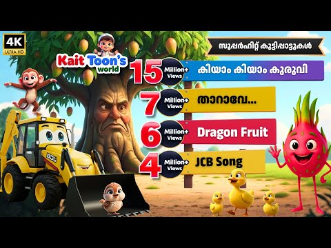 5 Superhit Kids Songs | Kiyam Kiyam Kuruvi Njan |  Dragon Fruit Song | JCB Song | Tharave Tharave