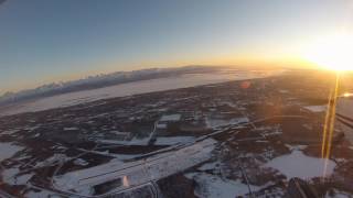 Alaska Flying; C180 Ski takeoff Bald Mountain