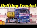Drifting Trucks Show Iveco Turbostar 190 48 Cisterna Scania 142 144L V8 Engine Sound