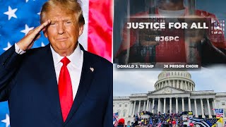 Kadr z teledysku Justice for All tekst piosenki Donald J Trump & J6 Prison Choir