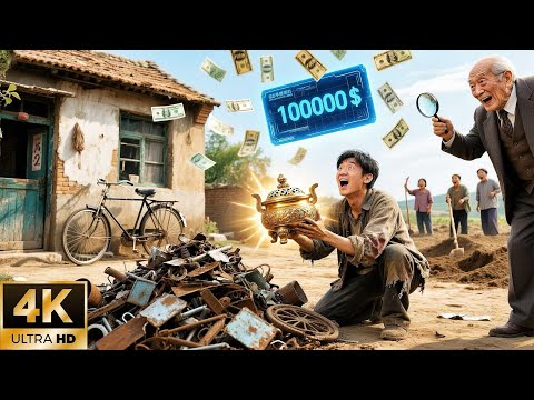 Poor scrap-collecting boy buys junk for $2/lb, but hidden inside is a treasure worth 1 millions!