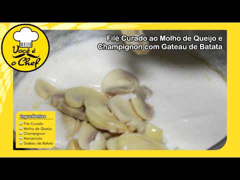 File Curado ao Molho de Queijo com Gateau de Batatas