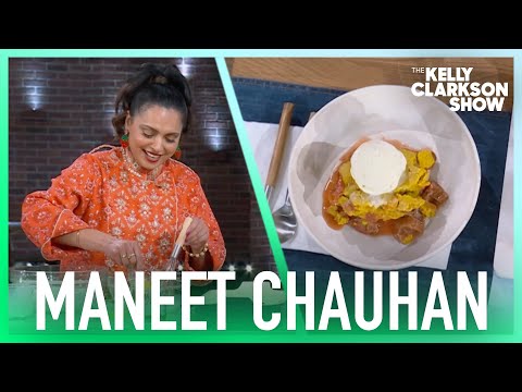 How To Make Maneet Chauhan's Strawberry Rhubarb Cardamom Cobbler