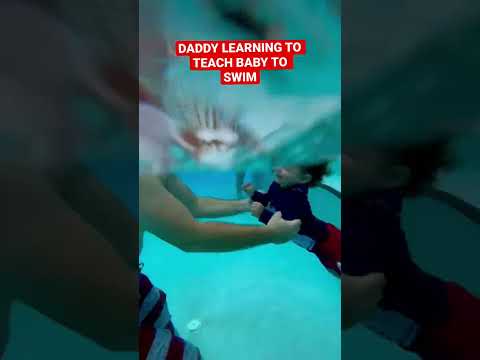 DAD PULLS BABY IN POOL