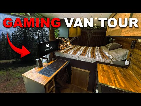 I BUILT (a mini) TRENT THE TRAVELER'S GAMING VAN! (Van Tour)