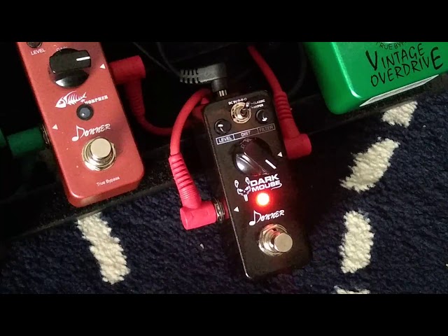 Vídeo relacionado con Donner Distortion Pedal de Efectos, Dark Mouse Pedal de Efectos Guitarra, 2 Modos de Trabajo True Bypass