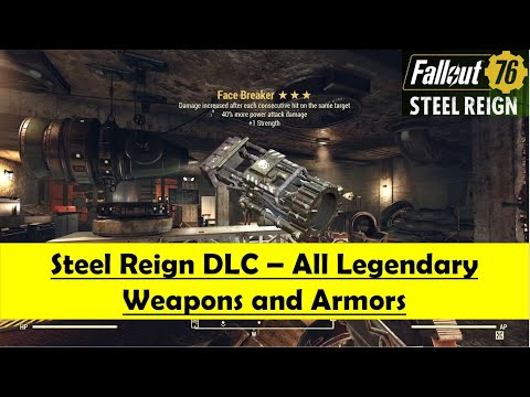 Fallout 76 Steel Reign DLC - All Legendary Weapons and Armors