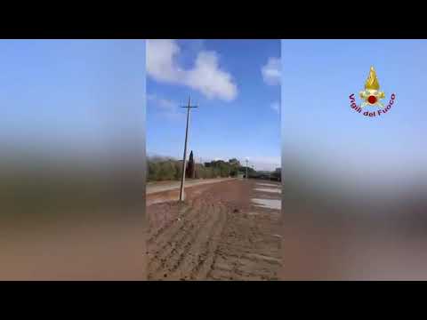 Maltempo in provincia di Grosseto, l'intervento dei Vigili del Fuoco